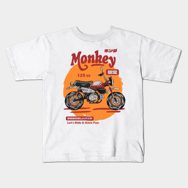 Honda Monkey Kids T-Shirt by Hilmay